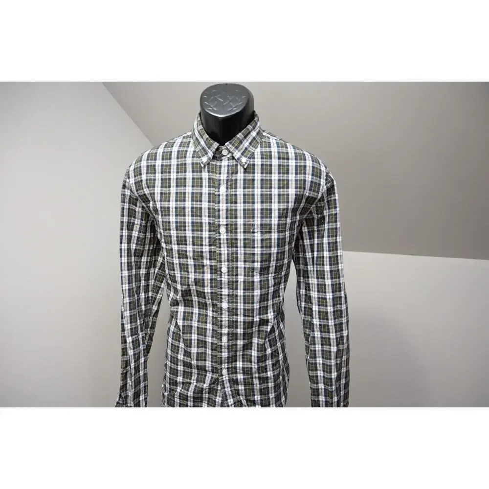 J Crew Mercantile‎ Flex Slim Fit Dress Shirt Plaid Button Up Mens Size Large